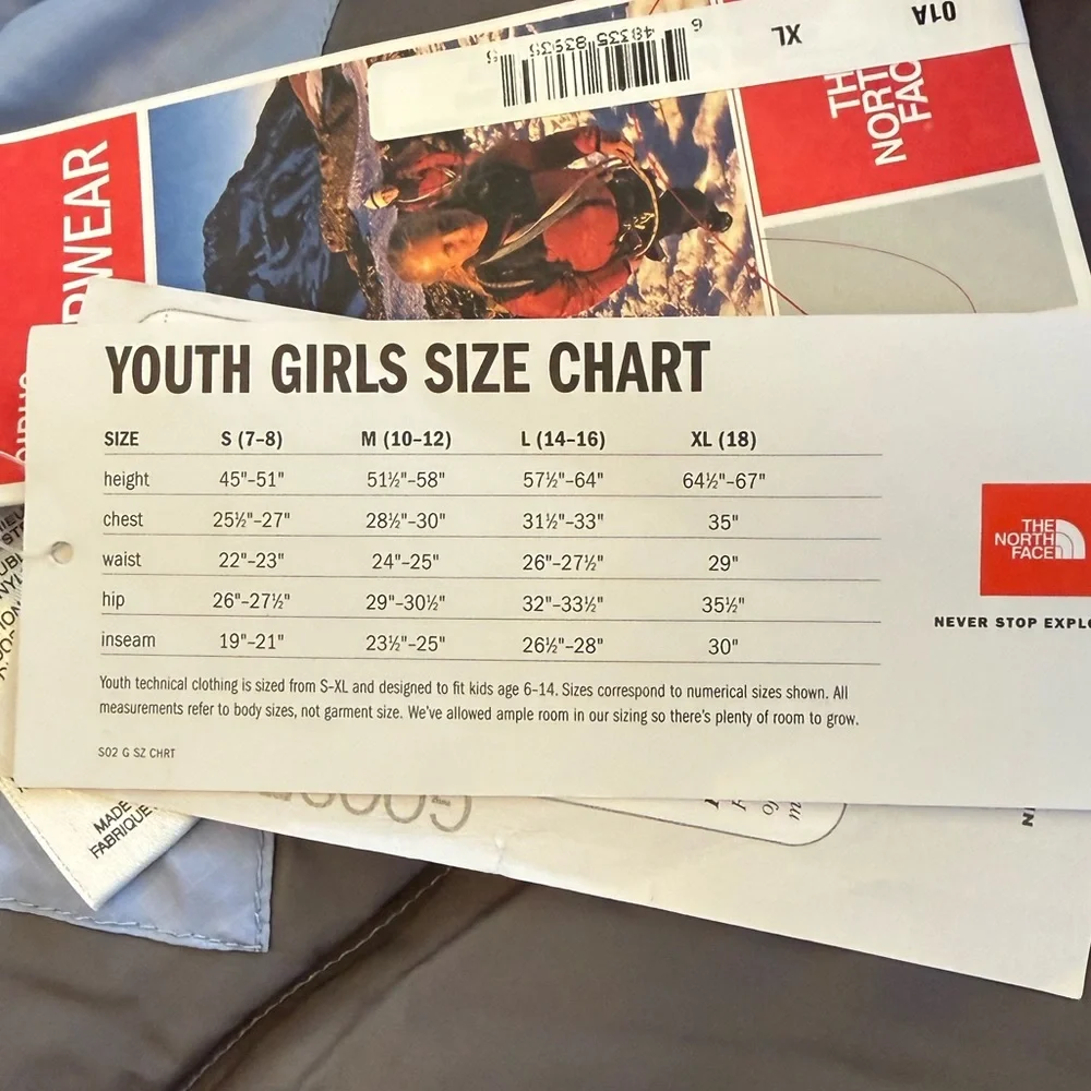 The North Face new tags